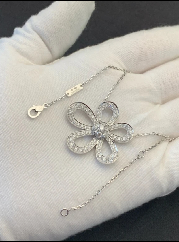 [Stellar Jewelry]Flowerlace Diamond Pavé NECKLACE