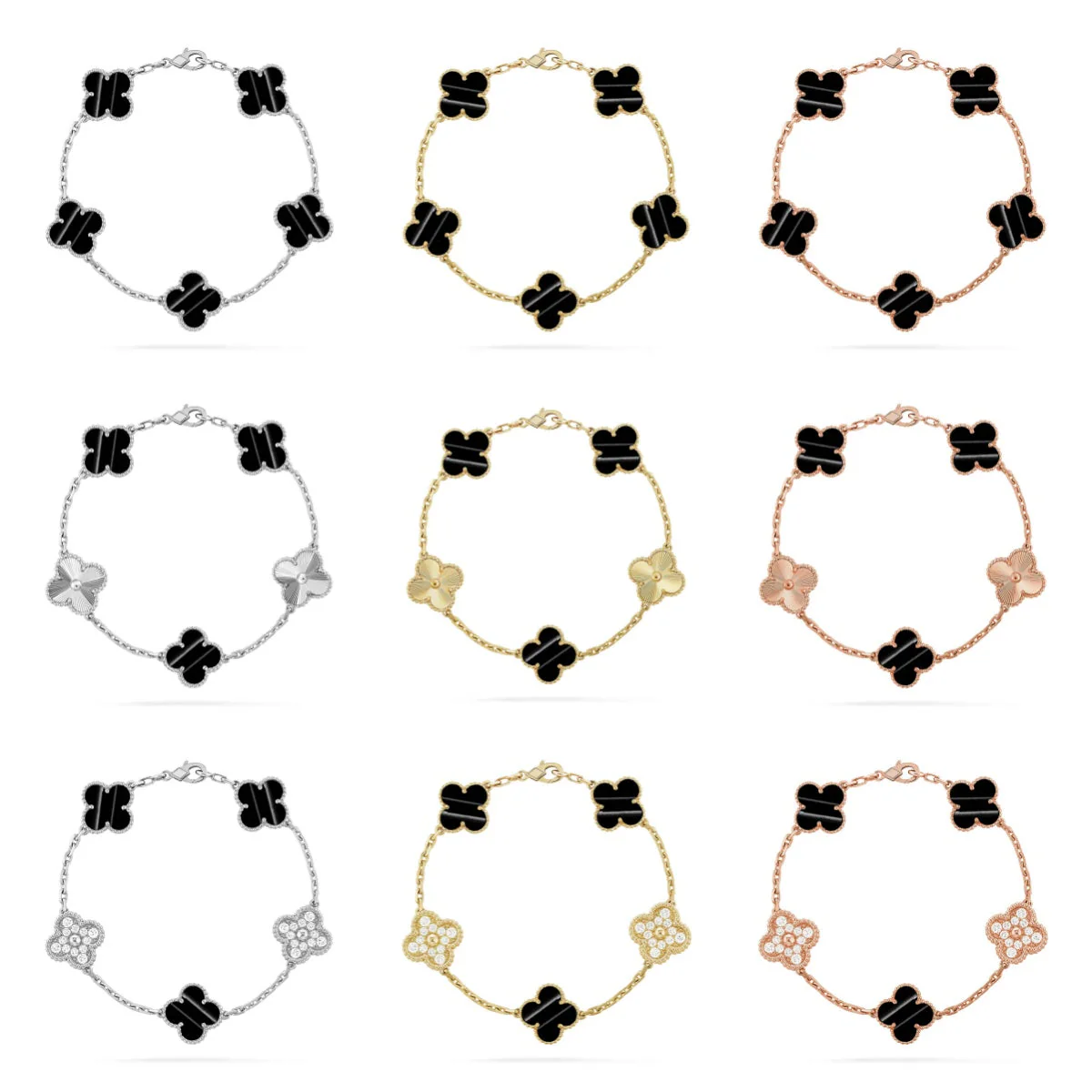 [Stellar Jewelry] CLOVER 5 MOTIF PULSAR STONE BRACELET COLLECTION