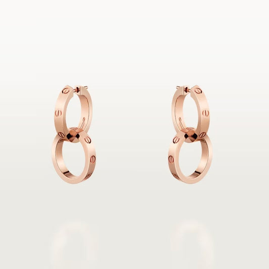 [Stellar Jewelry]LOVE 3.3MM DANGLE EARRINGS
