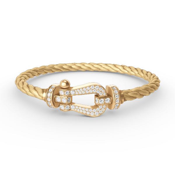 [Stellar Jewelry]FORCE LARGE HORSESHOE FULL DIAMOND BRACELET GOLD