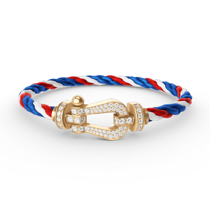 [Stellar Jewelry]FORCE LARGE HORSESHOE FULL DIAMOND BRACELET GOLD