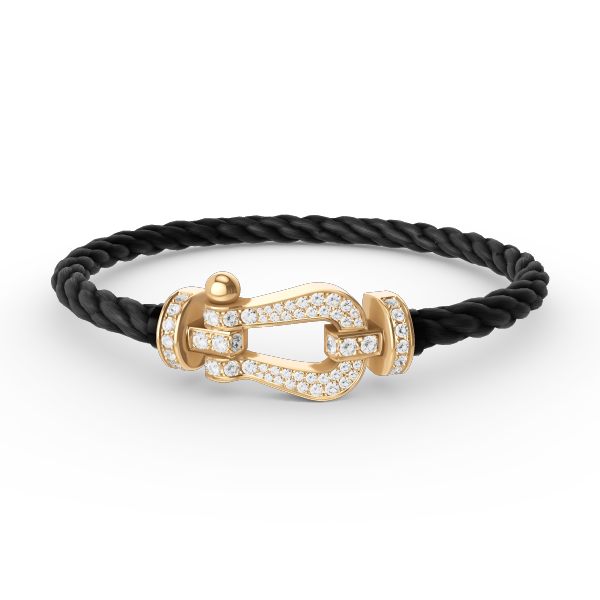 [Stellar Jewelry]FORCE LARGE HORSESHOE FULL DIAMOND BRACELET GOLD