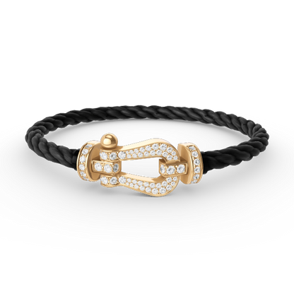 [Stellar Jewelry]FORCE LARGE HORSESHOE FULL DIAMOND BRACELET GOLD