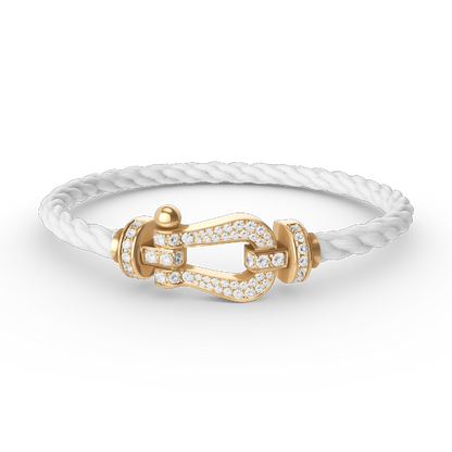 [Stellar Jewelry]FORCE LARGE HORSESHOE FULL DIAMOND BRACELET GOLD