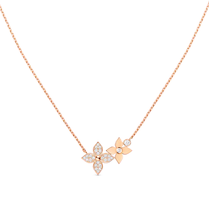 [Stellar Jewelry]STAR BLOSSOM NECKLACE PINK GOLD DIAMONDS