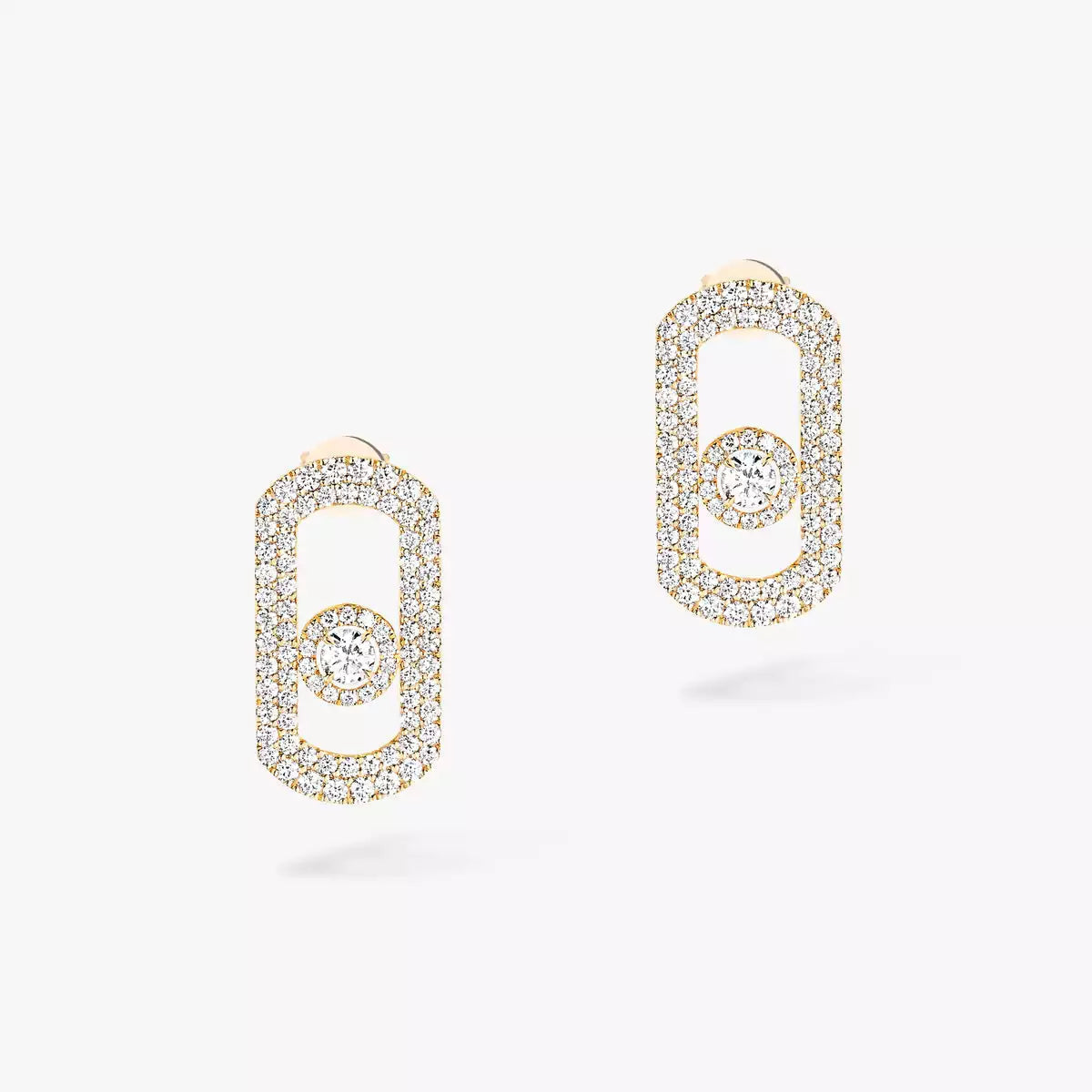 [Stellar Jewelry]So Move Pave_-Set Diamond Earrings in Silver