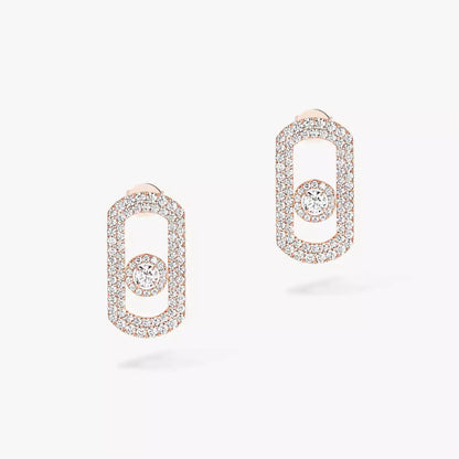 [Stellar Jewelry]So Move Pave_-Set Diamond Earrings in Silver