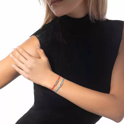 [Stellar Jewelry]Care(Medium-3.5mm) pink cord pavé bracelet