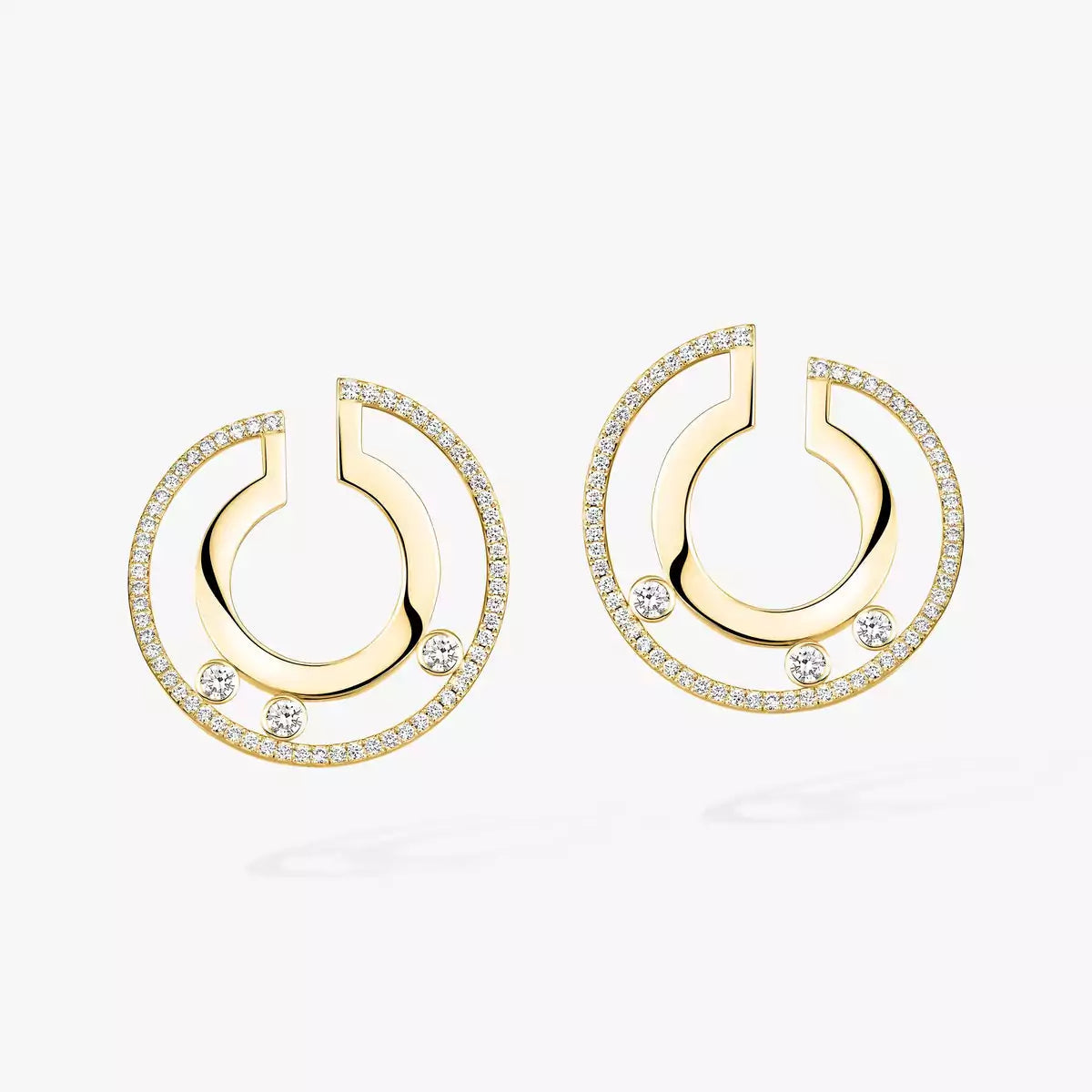 [Stellar Jewelry]Move Romane Small Diamond Hoop Earrings