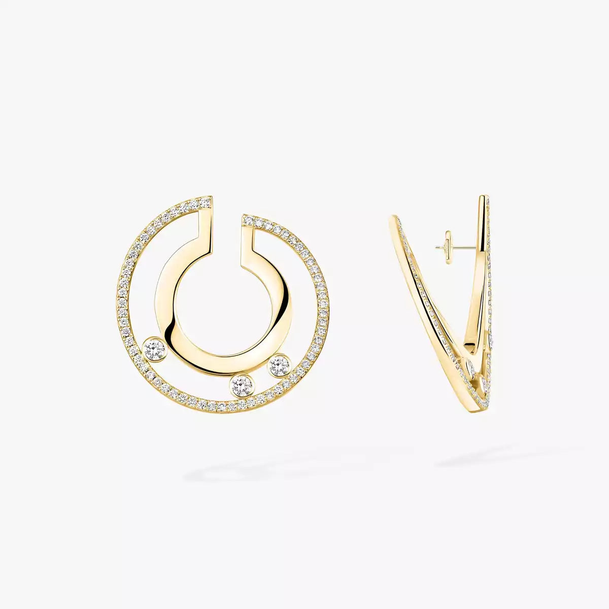 [Stellar Jewelry]Move Romane Small Diamond Hoop Earrings