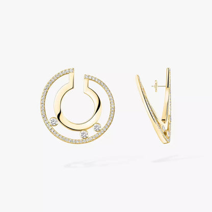 [Stellar Jewelry]Move Romane Small Diamond Hoop Earrings