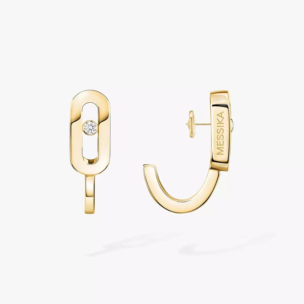 [Stellar Jewelry]Diamond Mini Hoop Earrings Move Classique