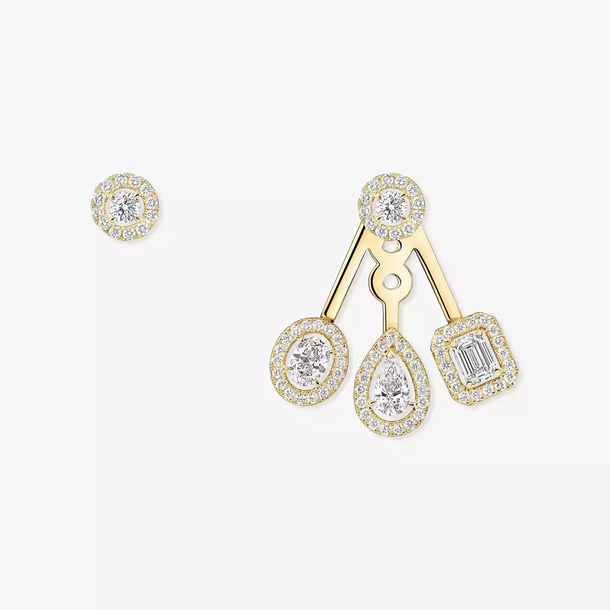 [Stellar Jewelry] My Twin Trio  Diamond Earrings