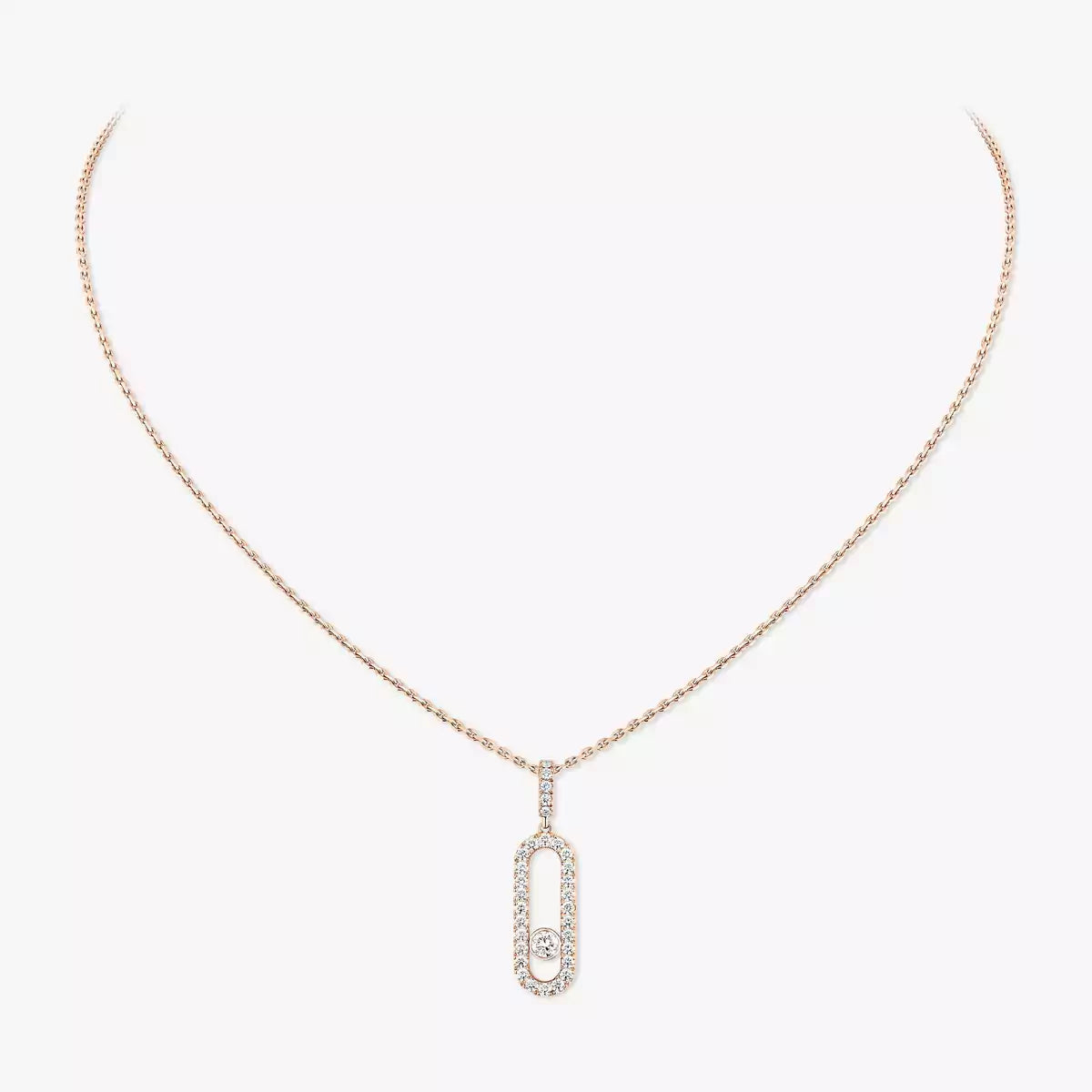 [Stellar Jewelry]Move Uno Diamond Necklace in Rose Gold