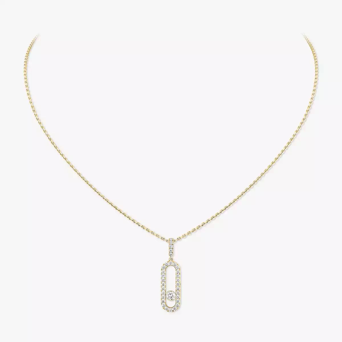 [Stellar Jewelry]Move Uno Diamond Necklace in Rose Gold