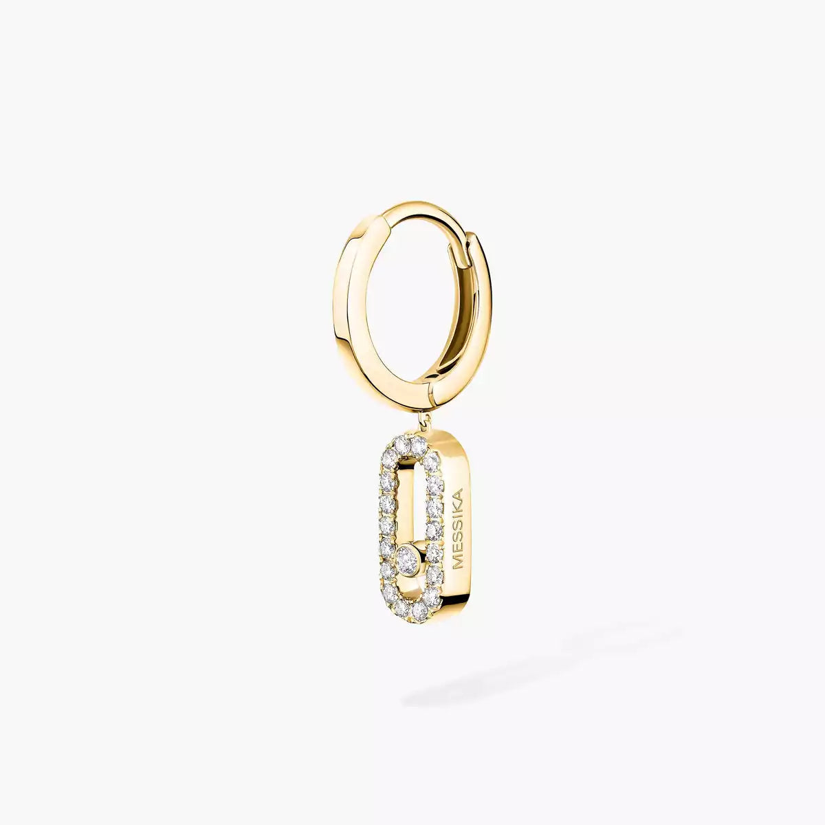 [Stellar Jewelry]Move Uno Single Diamond Hoop Earring