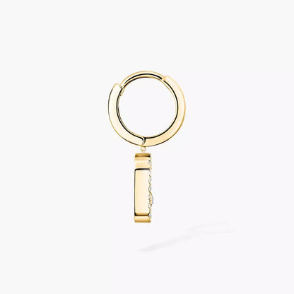 [Stellar Jewelry]Move Uno Single Diamond Hoop Earring