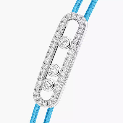 [Stellar Jewelry]Care(Medium-3.5mm) pink cord pavé bracelet