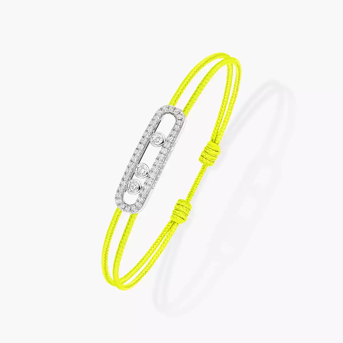 [Stellar Jewelry]Care(Medium-3.5mm) pink cord pavé bracelet