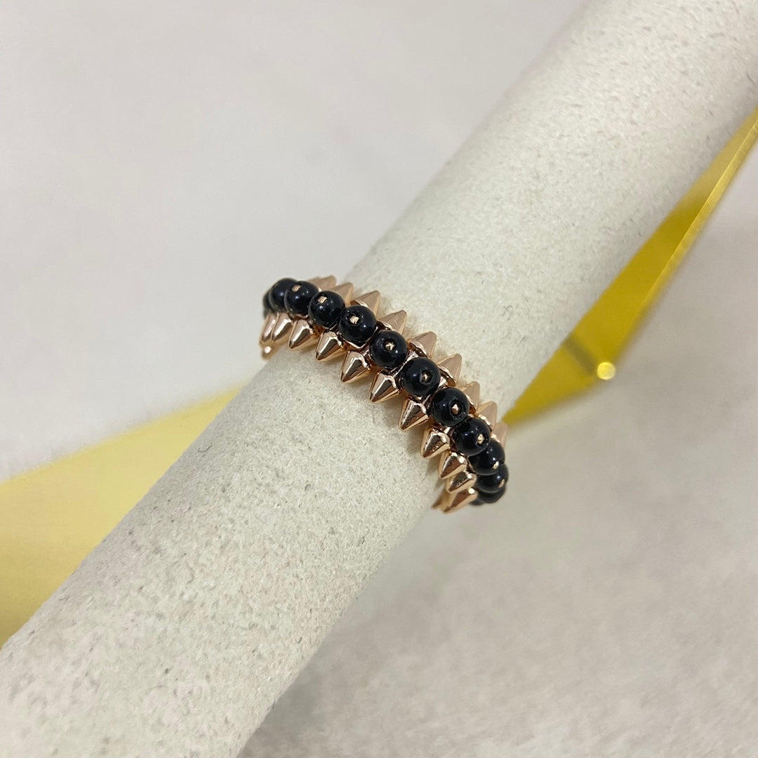 [Stellar Jewelry]BLACK BEAD STUD RING