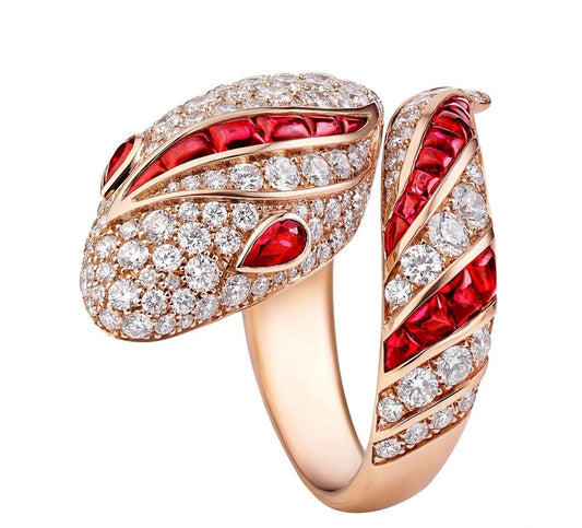 [Stellar Jewelry]BRAND NEW LUXURY RED SNAKE RING