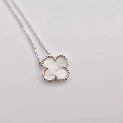 [Stellar Jewelry]CLOVER  15MM WHITE MOTHER-OF-PEARL SILVER