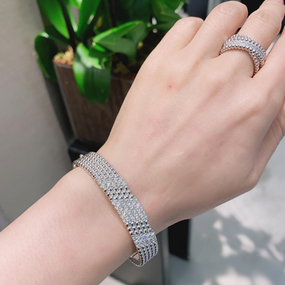 [Stellar Jewelry]  FIVE-ROW DIAMOND BRACELET