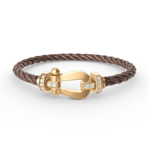 [Stellar Jewelry]FORCE LARGE HORSESHOE HALF DIAMOND BRACELET GOLD