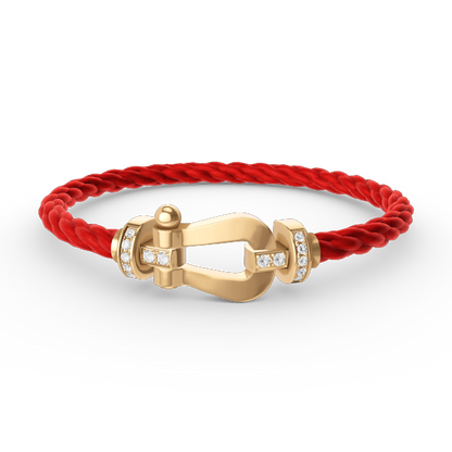 [Stellar Jewelry]FORCE LARGE HORSESHOE HALF DIAMOND BRACELET GOLD