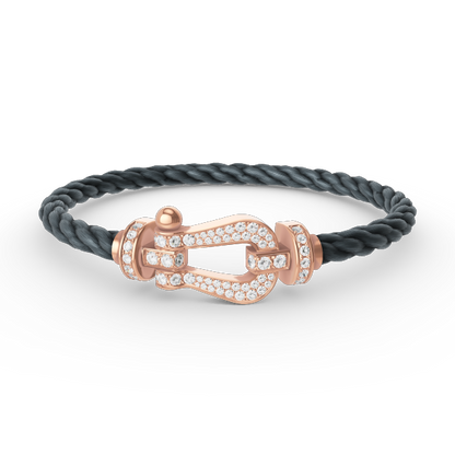[Stellar Jewelry]FORCE LARGE HORSESHOE FULL DIAMOND BRACELET ROSE GOLD