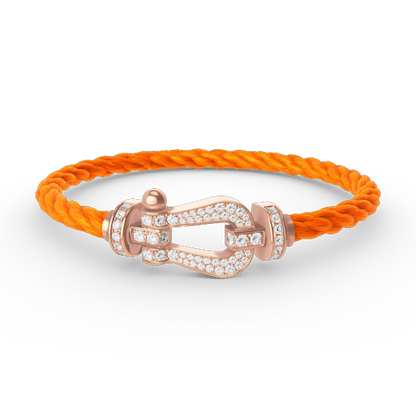 [Stellar Jewelry]FORCE LARGE HORSESHOE FULL DIAMOND BRACELET ROSE GOLD