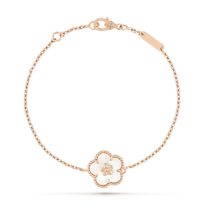 [Stellar Jewelry]LUCKY WHITE MOP PLUM BLOSSOM  BRACELET