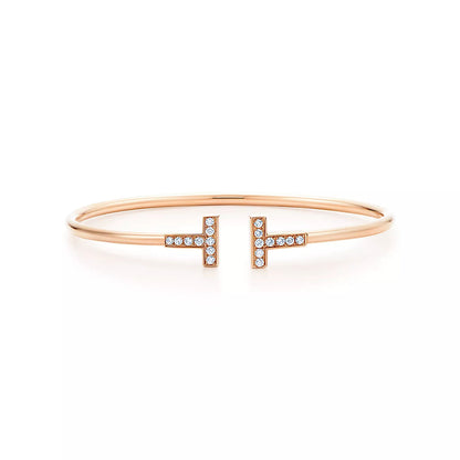 [Stellar jewels]T BRACELET PINK GOLD 1.8MM DIAMOND