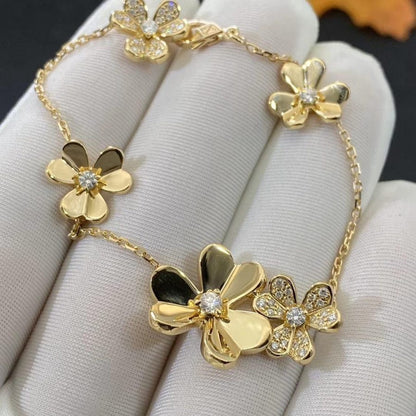 [Stellar Jewelry]FRIVOLE GOLD 5 FLOWERS BRACELET