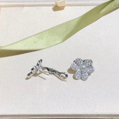[Stellar Jewelry]FRIVOLE SILVER FLOWER DIAMOND EARRINGS