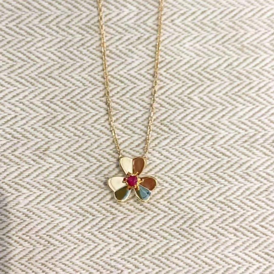 [Stellar Jewelry]FRIVOLE GOLD FLOWER NECKLACE