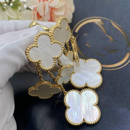 [Stellar Jewelry]CLOVER EARRINGS WHITE MOP 4 MOTIFS GOLD