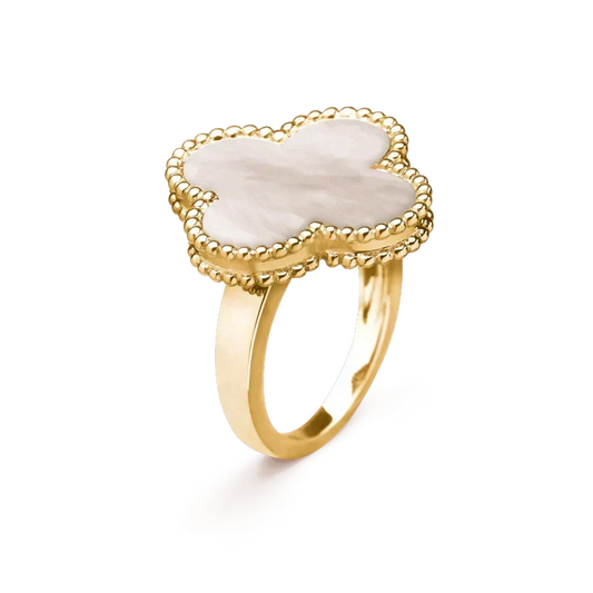 [Stellar Jewelry]CLOVER WHITE MOP RING