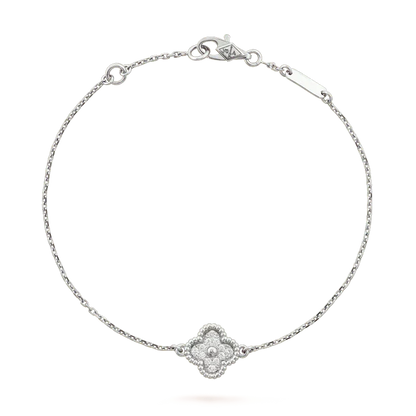 [Stellar Jewelry]CLOVER  SINGLE FLOWER BRACELET SILVER