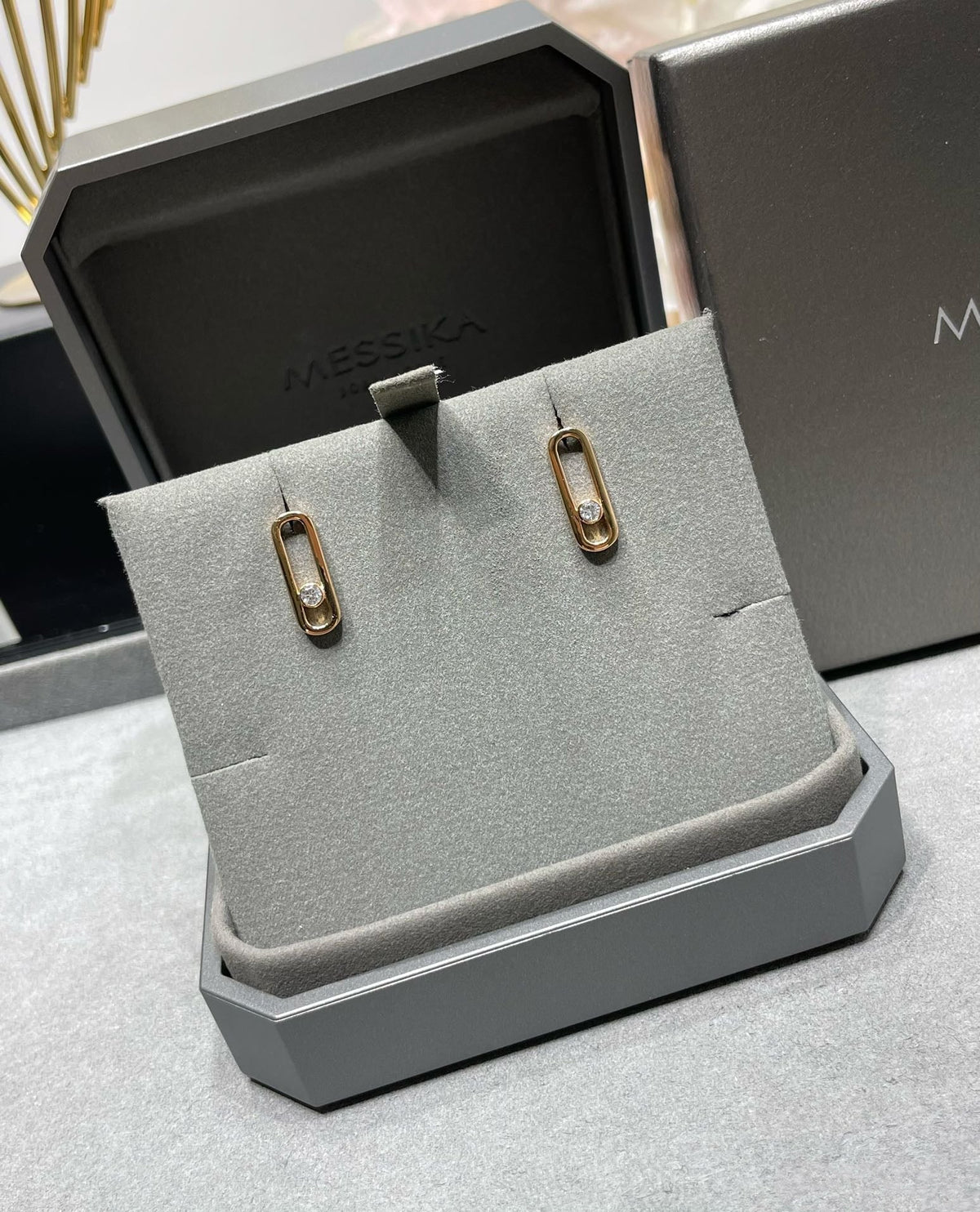 [Stellar Jewelry]MOVE UNO SMALL 1 DIAMOND EARRINGS