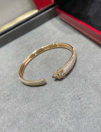 [Stellar Jewelry]PANTHERE FULL DIAMOND OPEN BRACELET