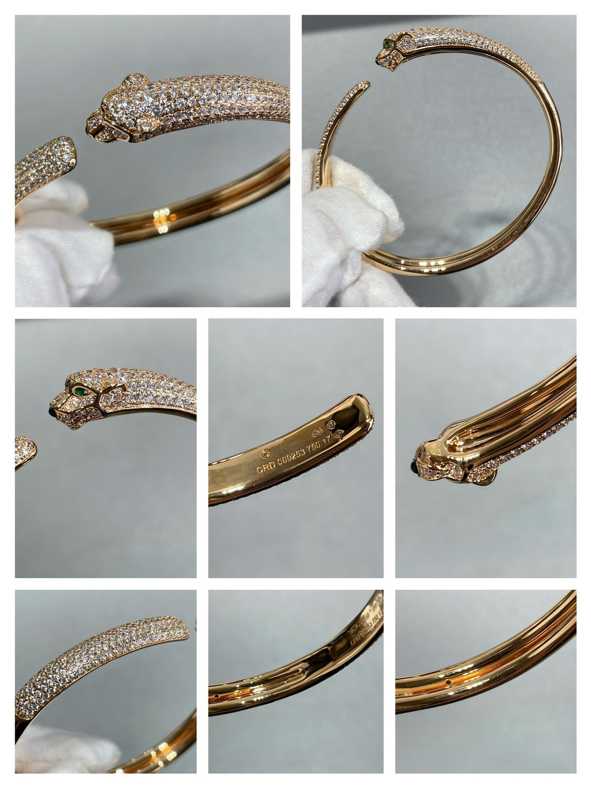 [Stellar Jewelry]PANTHERE FULL DIAMOND OPEN BRACELET
