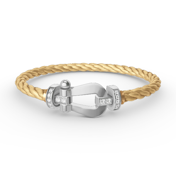 [Stellar Jewelry]FORCE LARGE HORSESHOE HALF DIAMOND BRACELET SILVER