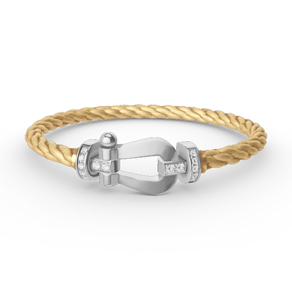 [Stellar Jewelry]FORCE LARGE HORSESHOE HALF DIAMOND BRACELET SILVER