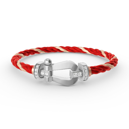 [Stellar Jewelry]FORCE LARGE HORSESHOE HALF DIAMOND BRACELET SILVER