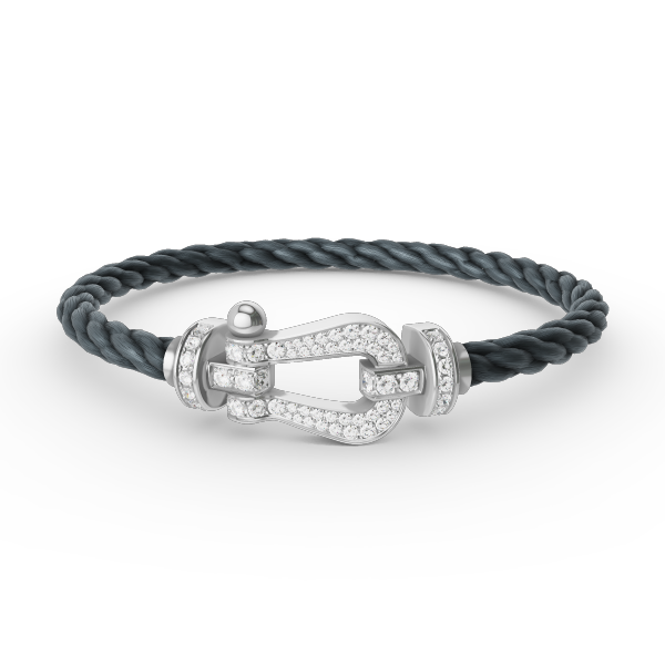 [Stellar Jewelry]FORCE LARGE HORSESHOE FULL DIAMOND BRACELET SILVER