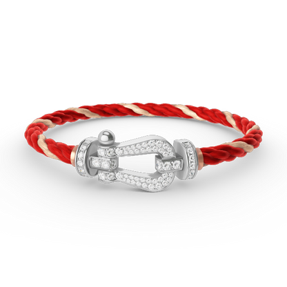 [Stellar Jewelry]FORCE LARGE HORSESHOE FULL DIAMOND BRACELET SILVER