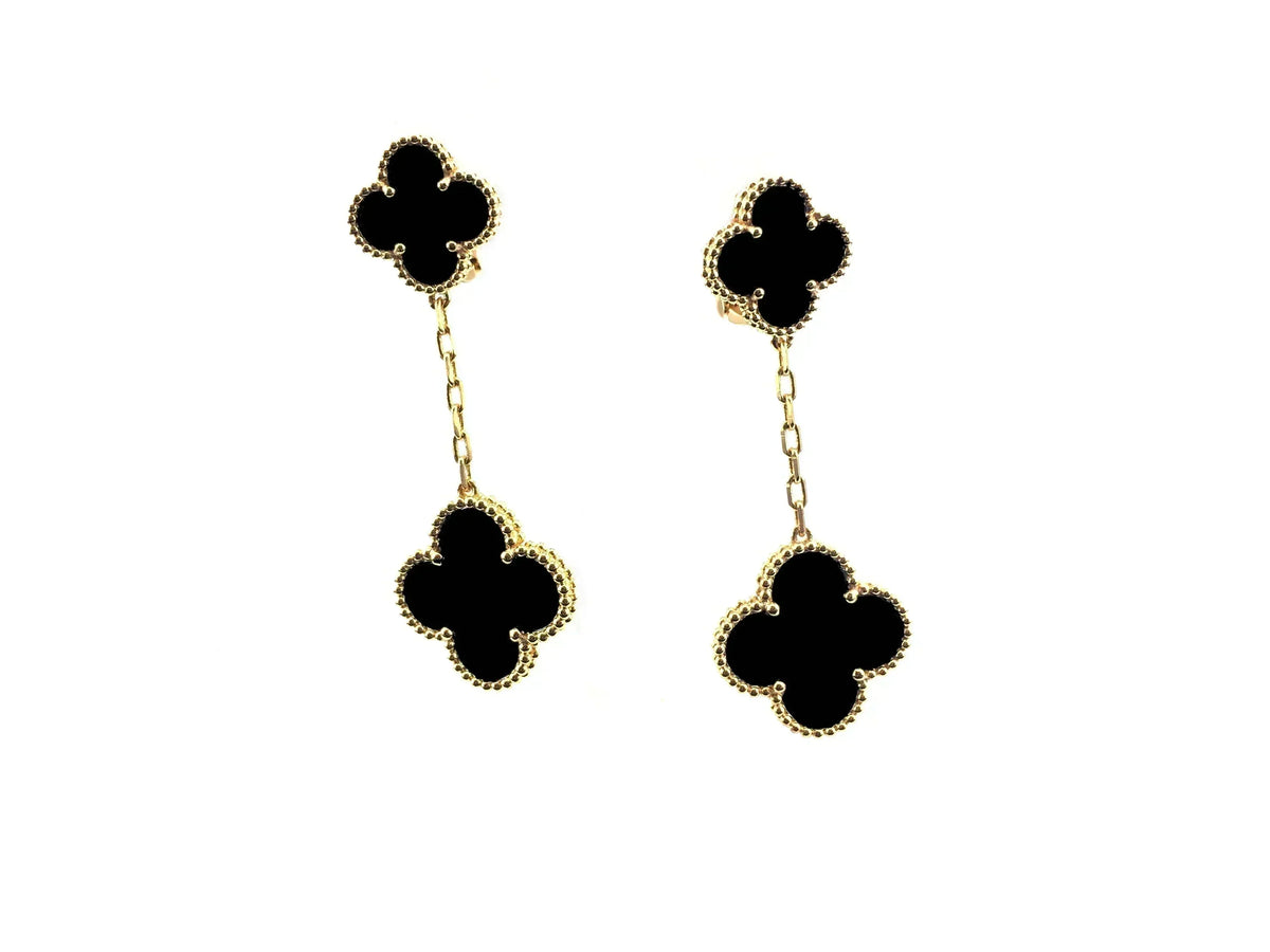 [Stellar Jewelry]CLOVER 2 MOTIFS  EARRINGS (MULTIPLE CHOICESC
